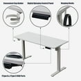 thumbnail image 6 of 55" K304 Electric Height Adjustable Standing Desk, White, 6 of 7