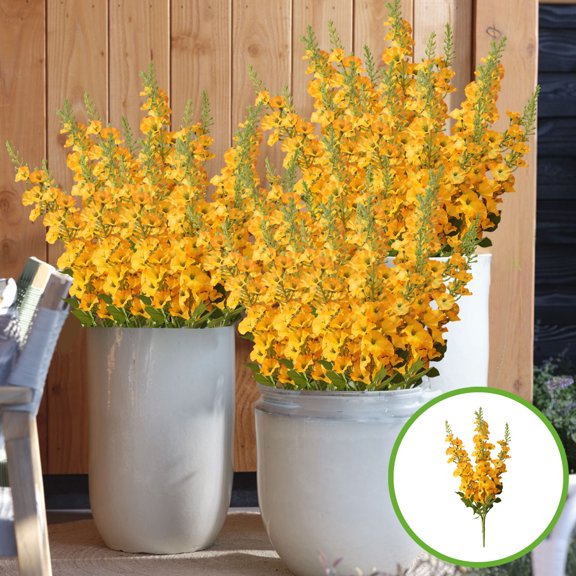 Gmogad Simulation Morning Glory Artificial Flowers 53cm Realistic Outdoor Plastic Bouquet UV-Proof Garden Porch Wedding Arch Home Holiday Decoration
