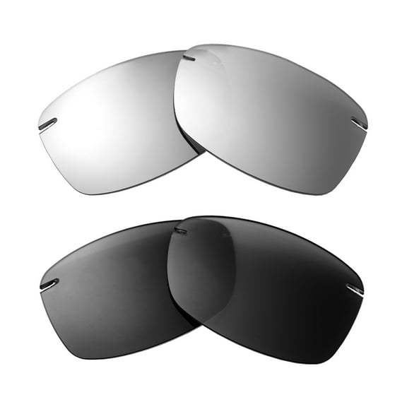 Walleva Polarized Titanium   Black Replacement Lenses For Maui Jim Akau Sunglasses