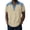 Khaki, variant on Men's Denim Patchwork Lapel Polo Shirt Loose Fit Short Sleeve Button Down Casual Top