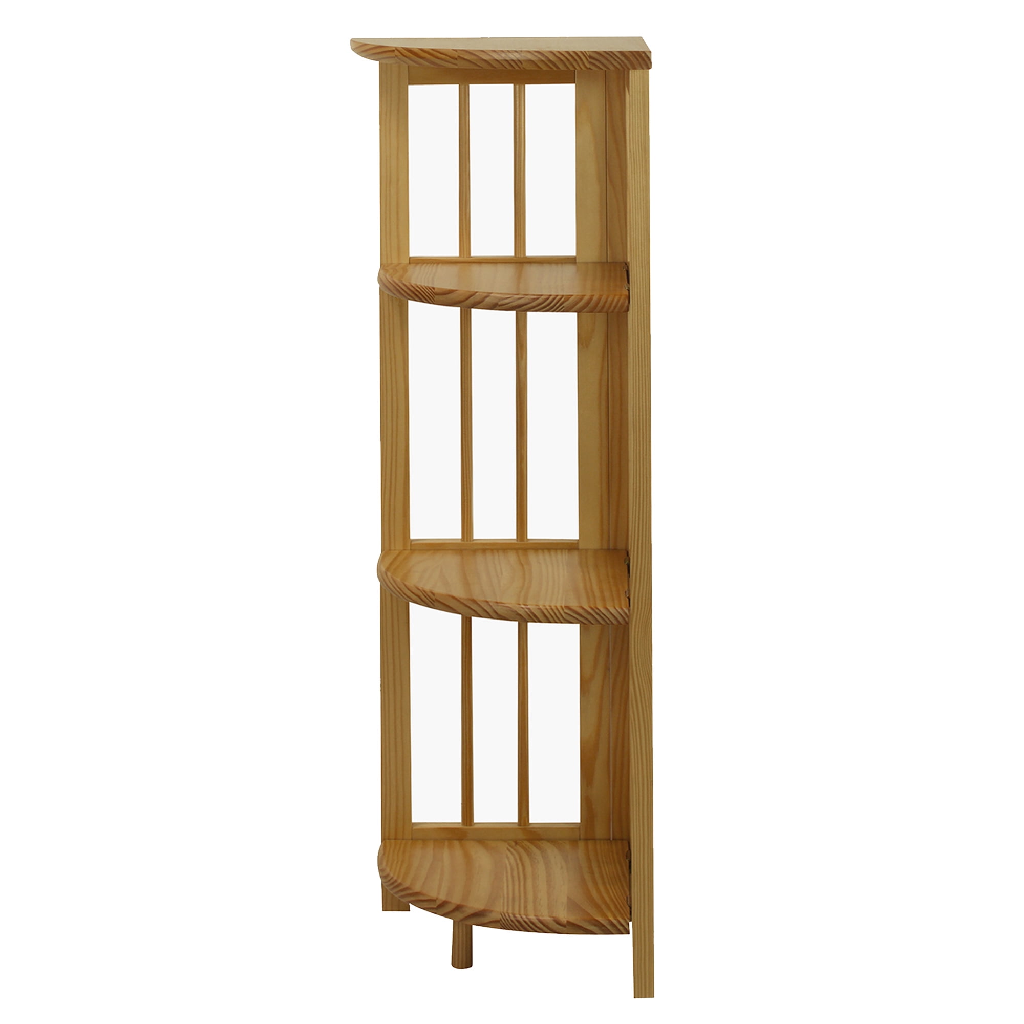 casual home 4-shelf folding corner bookcase