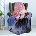 thumbnail image 4 of Fantasy Soft Flannel Fleece Throw Blanket, Landscape with Showing Bare Tree in Idyllic Winter Valley with Snow Print, Cozy Plush for Indoor and Outdoor Use, 70" x 90", Multicolor, by Ambesonne, 4 of 5