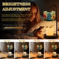 thumbnail image 3 of Candle Warmer Lamp with Timer Dimmer Decorative Flower Vine Stained Glass Window Film Candle Lamp Warmer for Jar Candle with 4 Bulbs Gifts for Women House Warming Gifts, 3 of 8