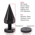 thumbnail image 2 of Speaker Spikes Flushbay, paquete de 4 unidades, con aislamiento ajustable, M6, color negro, 2 of 9