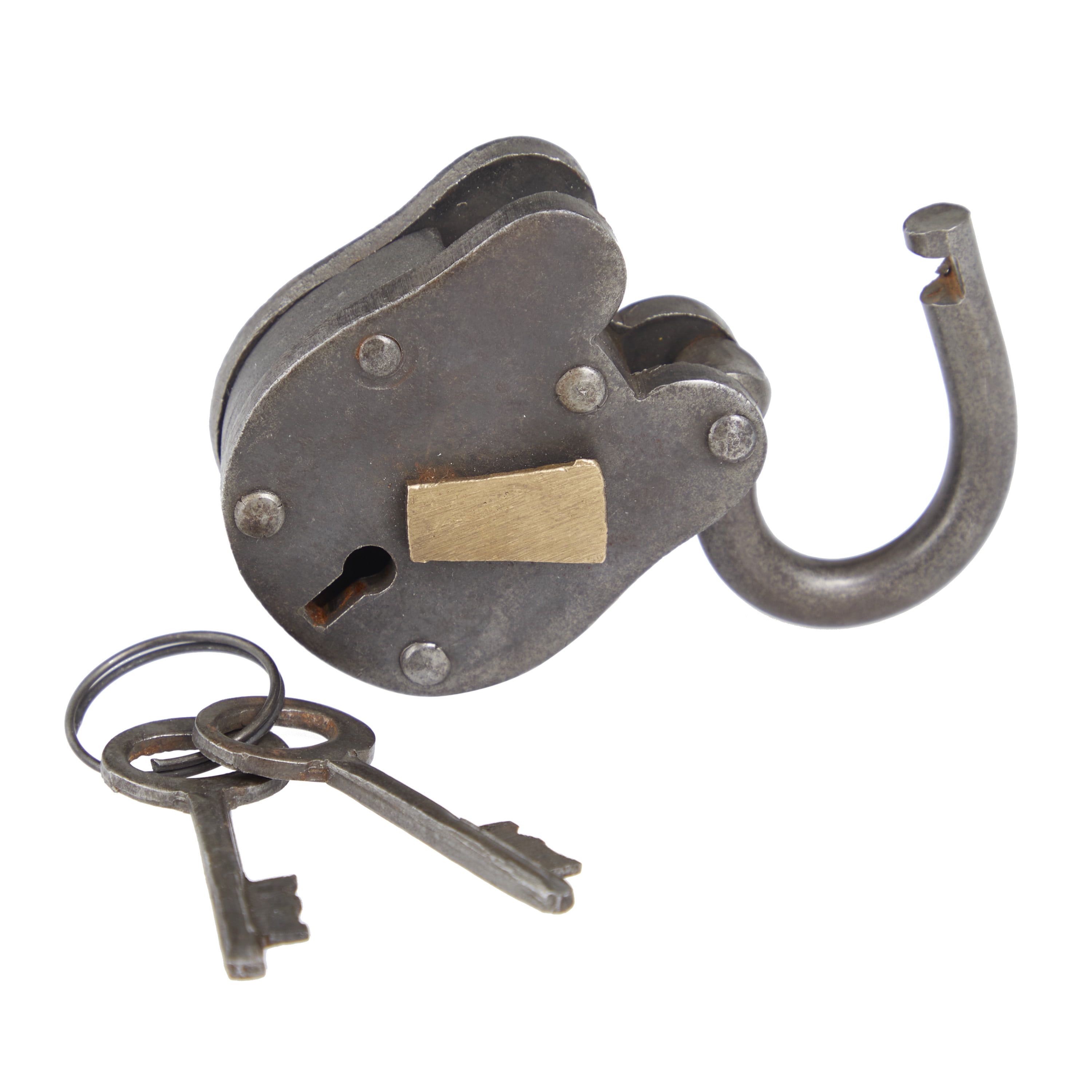 DecMode 2" Dark Gray Brass Lock And Key