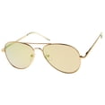 thumbnail image 2 of Rose Gold Pink Mirror Flat Lens Aviator Sunglasses 56mm Metal Frame Fashion, 2 of 4