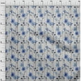 thumbnail image 4 of oneOone Rayon Medium Blue Fabric Floral Retro Sewing Material Print Fabric By The Yard 56 Inch Wide, 4 of 5