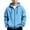 Light Blue, variant on Eygvbb Men's Full Zip Hoodie Solid Long Sleeve Sweatshirt Jacket Drawstring Hood Front Pocket Loose Fit Fashion Casual Outerwear
