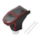 thumbnail image 1 of Cubierta de palanca de cambios Unique Bargains para Dodge Durango 2016-2023, antideslizante, fibra de carbono negra, protector de palanca de cambios rojo, cuero sintético, 1 pieza, 1 of 1