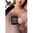 thumbnail image 2 of It's Ok If Your Serotonin Is Store Bought, Mental Health Quote, Groovy Retro Wavy Text Merch Gift, Black 15oz Ceramic Mug, 2 of 5