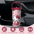 thumbnail image 5 of Kitty Tumbler for Adults Water Bottle 30 Oz Tumbler with Handle and Straw Kitty Cups for Kids Pink Coffee Mug Kitty Stuff Cat Insulated Cup Gifts for Girl Women, 5 of 6