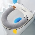thumbnail image 1 of Meitianfacai Thickened Toilet Seat Cover with Carrying Handle, Winter Warm Removable Toilet Seat Cushion with Non-Slip Design, Soft Polyester Toilet Seat Protector for All Seasons Home Use, 1 of 6