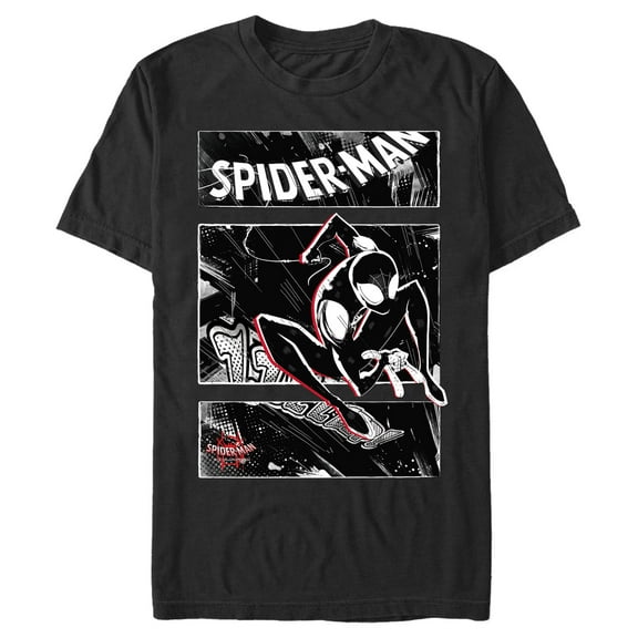 Men's Marvel Spider-Man: Into the Spider-Verse Shadow Streets Graphic Tee Black X Large