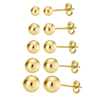 Orgrimmar 14K Gold Earring Backs Yellow Ear Locking for Stud Ear Rings (3 Pairs)