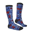 thumbnail image 3 of Picia Women Crew Soft Moisture-wicking Socks Abstract Colorful Butterflies Pattern Design Cotton Socks, One Size fit All, 3 of 9