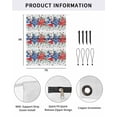 thumbnail image 2 of 4th of July RV Awning Sun Shade Screen 9'X7' Patriotic Star Poppy Mesh Sunscreen Eucalyptus Leaves Grey Plaid Awning Shade Screen with Zipper UV Blocker Completed Kits for RV Motorhome Camper, 2 of 7