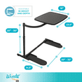 thumbnail image 5 of Stander Wonder Tray XL, Adjustable Swivel TV Tray Table, Large Laptop Stand, Couch Desk, Side Tables & Gaming Desk with Cup Holder and Laptop Wedges, Black Base with Extra Large Black Tray, 5 of 8