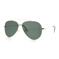 thumbnail image 4 of Concave Lens Tear Drop Shape Metal Rim Double Bridge Officer Sunglasses Gold - Green, 4 of 8