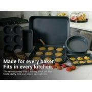 Elbee 8-Pc Baking Pan Kitchen Set Carbon Steel Bakeware Essential Baking Supplies
