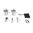 thumbnail image 5 of 10pcs Camping Cookware Mess Kit, Non-Stick Lightweight Pots Pan Set with Stainless Steel Cups Plates Forks Knives Spoons for Camping, Backpacking, Out, 5 of 5