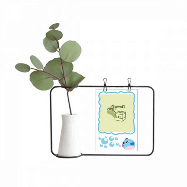Great Wall China Pattern Art Deco Fashion Transparent Glass Hanging Vases Decoration Bottle