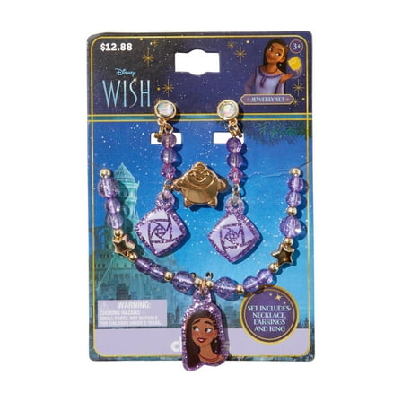 Claire's Disney Wish Earring, Necklace and Ring Set