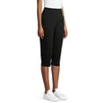 thumbnail image 5 of Time and Tru Women's Woven Pull-On Capri Pants, 5 of 6