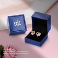 thumbnail image 5 of Pendientes de tuerca de plata de ley 925 con piedra natal, joyería para mujer, chapado en oro blanco/rosa, San Valentín, Navidad, aniversario, cumpleaños, joyería, regalos para él, 5 of 5