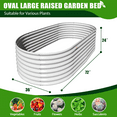 thumbnail image 5 of TRAMULL6X3X2 ft Galvanized Raised Garden Bed, Oval Above Ground Modular Metal Planter Boxes Outdoor for Vegetables Flowers Herbs, Anti-Rust & Easy-Setup, Antique White, 5 of 7