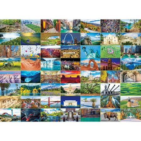 BenBen Jigsaw Puzzles 1000 Pieces for Adults Ages 12 , Iconic America, 26.75 x 19.25 in