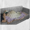 thumbnail image 6 of Ethnic Soft Flannel Fleece Throw Blanket, Microcosm Mandala with Floral Petal Forms in Soft Pastel Tone Illustration, Cozy Plush for Indoor and Outdoor Use, 50" x 70", Mint Lilac, by Ambesonne, 6 of 6