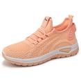 thumbnail image 2 of longantii Orthopedic Casual Shoes for Women Arch Support Slip on Non Slip Nurse Shoes Wide Knitted Mesh Stretch Hiking Shoes Soft 2026 Foam Shoes Pink, 2 of 6