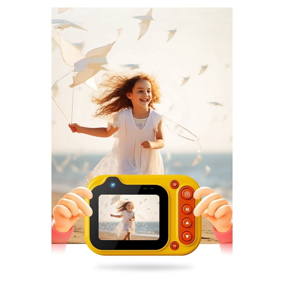 Waterproof Child Camera Underwater Camera 3 Meters Waterproof Before and After Dual Camera Swimming Outdoor,Yellow