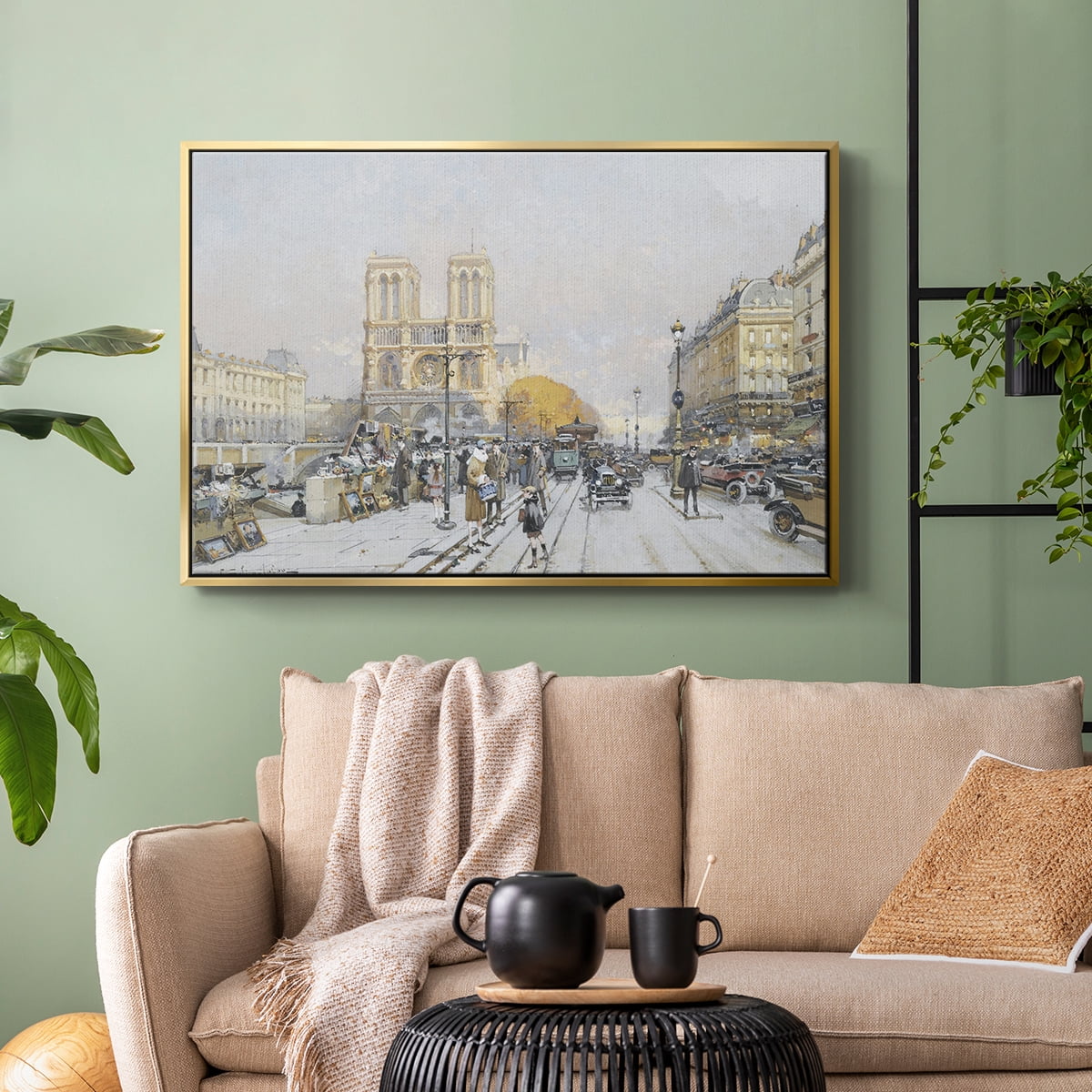 Vintage Landscape-CCCLXXXVI By Wexford Home Framed in Gold Wood Gallery Wrapped Canvas 27 in. x 41 in.