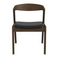 thumbnail image 5 of Dakota Solid Wood Black Leather Dining Chair (Set Of 2), 5 of 10