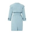 thumbnail image 4 of Women Long Trench Coat Classic Lapel Long Sleeve Windproof Overcoat with Belt, 4 of 6