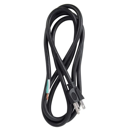 Bergen Industries Inc PS615143 3-Wire Appliance and Power Tool Cord, 6 ft, 14 AWG, 15A/125V AC, 1875w , Black