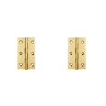 thumbnail image 4 of Riwesomey Bisagras de metal Conector de puerta Herramienta de manualidades de bricolaje Cerradura Mini bisagra lisa Pulido Decorativo Desmontable Ciego/3in/Latón 2piezas, 4 of 6