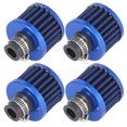 thumbnail image 1 of 4pcs Universal 12mm Blue Air Filter Cleaner Round Replaces for Motorcycle Car, 1 of 1