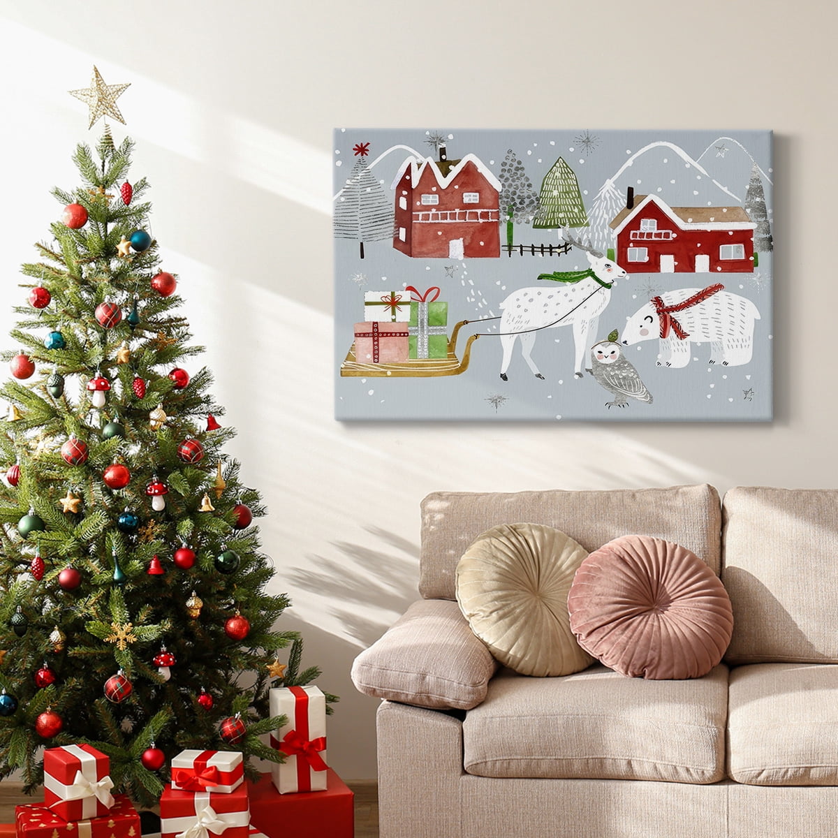Stars and Snowflakes Collection A- Gallery Wrapped Canvas