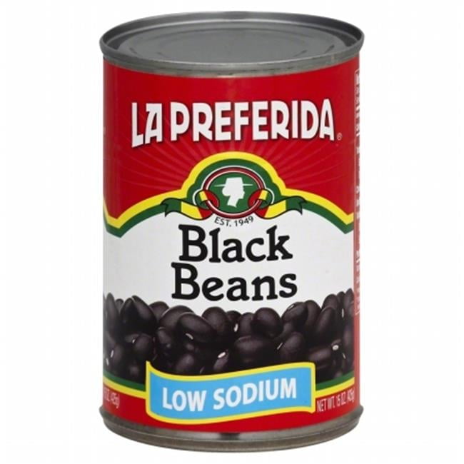 (7 pack) La Preferida Black Beans, Low Sodium, 15 OZ