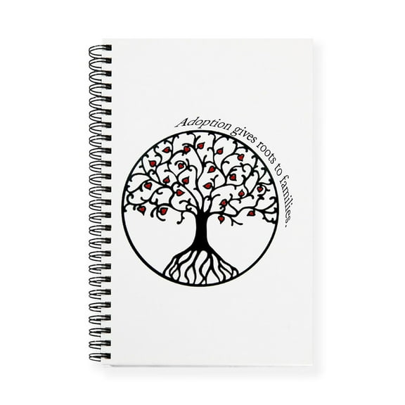 CafePress - Adoption Roots Journal - Spiral Bound Journal Notebook, Personal Diary Dot Grid