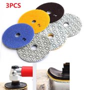 3pcs 4 Inch 100mm Dry/wet Diamond 3 Step Polishing Pads Granite Polishing Tool