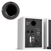Ortiza 60W Computer Speakers for Gaming and Music, Active Bluetooth 5.3, Stereo 2.0 Speakers for Desktop PC Monitor or Laptop, Surround Sound Speaker, 3.5 mm Aux RCA Input, USB-Powered, 1 Pair, White