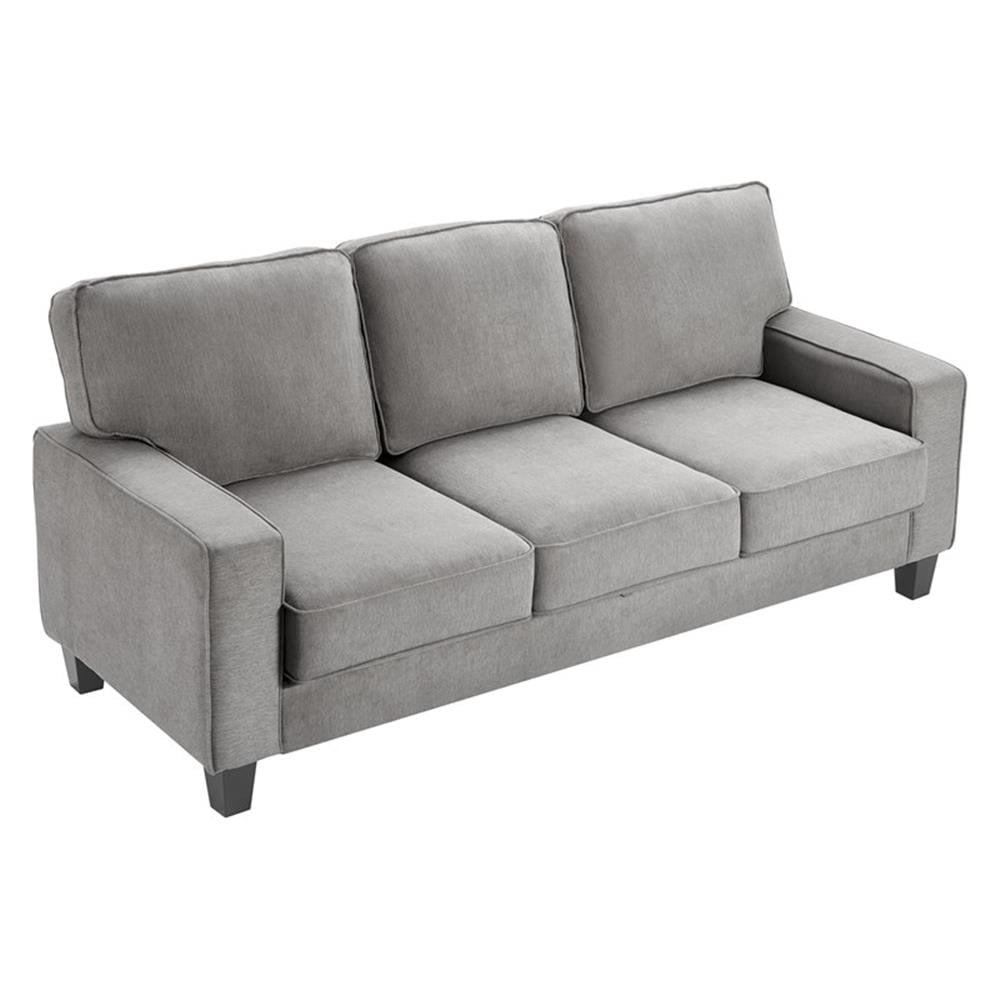 Serta Palisades 77" Track Arm Fabric Sofa with Storage Soft Gray