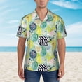 thumbnail image 4 of Lsque Shell Clam pattern Hawaiian Shirt for Men, Unisex Summer Beach Casual Short Sleeve Button Down Shirts-XX-Large, 4 of 9