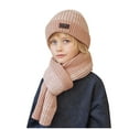 thumbnail image 2 of QQAMB Toddler kids Winter Knit Warm Hat neck Scarf Collar Set for Boys & Girls Knitted Fleece Lined for 1-11 Years, 2 of 2
