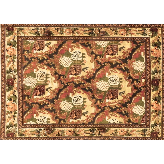 Ahgly Company Indoor Rectangle Persian Brown Traditional Area Rugs, 2' x 3'