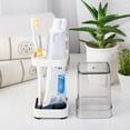 thumbnail image 5 of Toothbrush Holder Stand With Cover / Cup 3 Slots Toothbrush Holders For Bathrooms Compatible With Toothpaste Conventional Toothbrushes Storage Comb Multifunctional Storage, 5 of 7