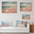 thumbnail image 4 of Designart "Pink Simplicity Beach Landscape I" Landscapes Print on Natural Pine Wood, 4 of 5
